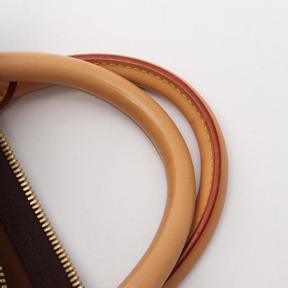 LOUIS VUITTON Authentic Brown Monogram Leather Keepall 55 Boston Bag - Picture 7 of 11